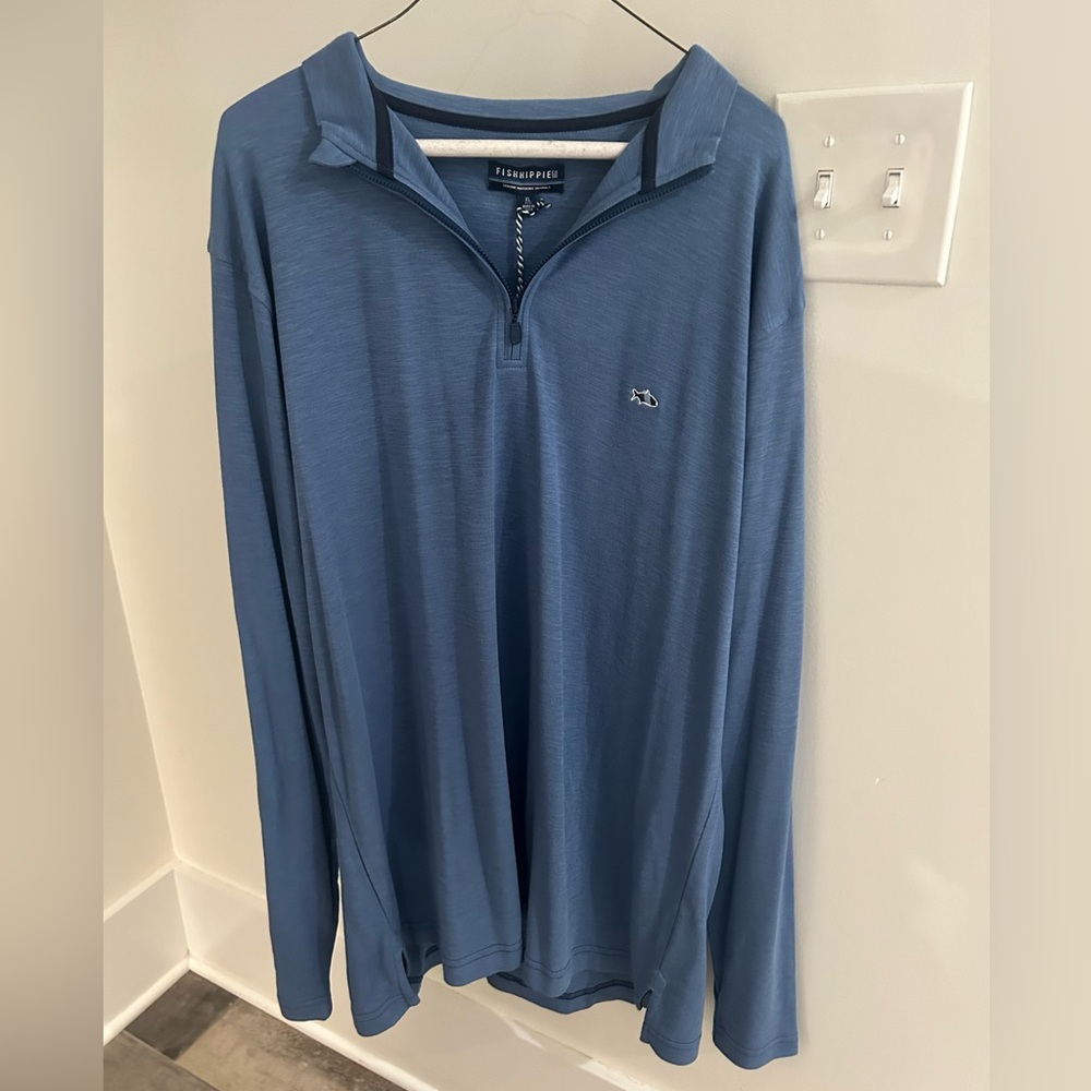 Size Extra Large Fish Hippie Quarter Zip Pullover New With Tags